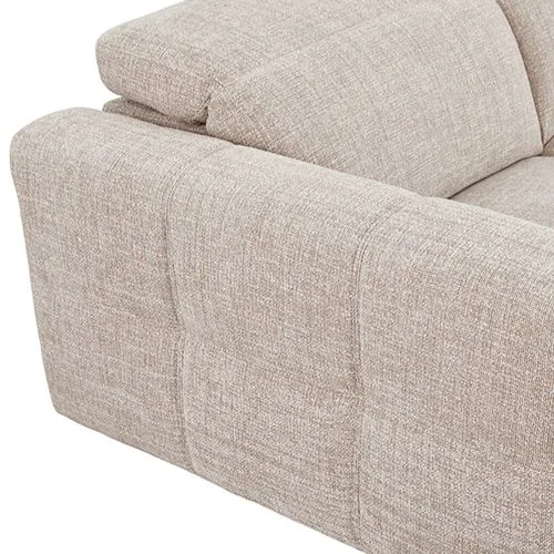 3 Seater Fabric Power Recliner with Power Headrest & Zero-Wall Design
