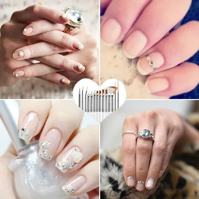 30Pcs Diy Nail Art Painting Drawing Design Brushes Dotting Pen Tool Pen Kit