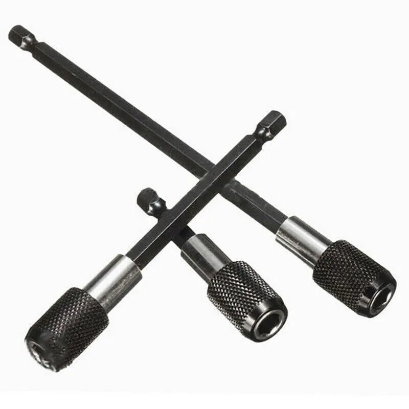3PCS Screwdriver Bit Extension Set 1/4 Hex Shank Quick Release Drill Adapter Kit