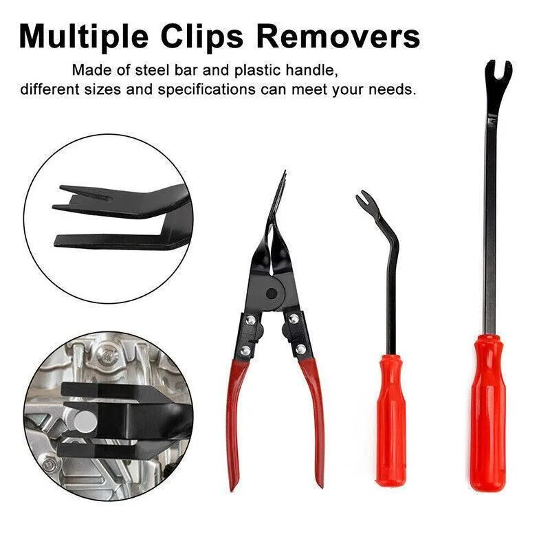 45X Car Trim Removal Tool Auto Hand Plastic Pry Bar Panel Door Clip Interior Set