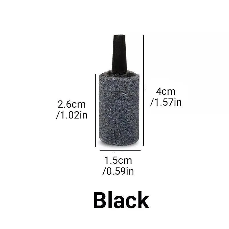 10Pcs Air Stone Aerator Diffusers for Aquarium Oxygen Bubbles – Black