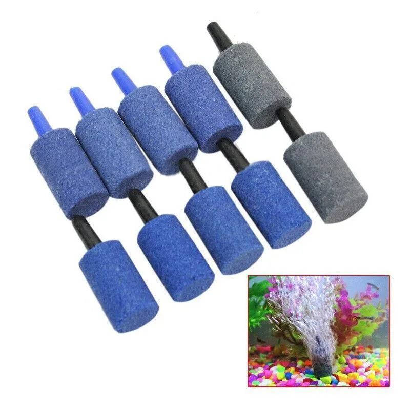 10Pcs Air Stone Aerator Diffusers for Aquarium Oxygen Bubbles – Black