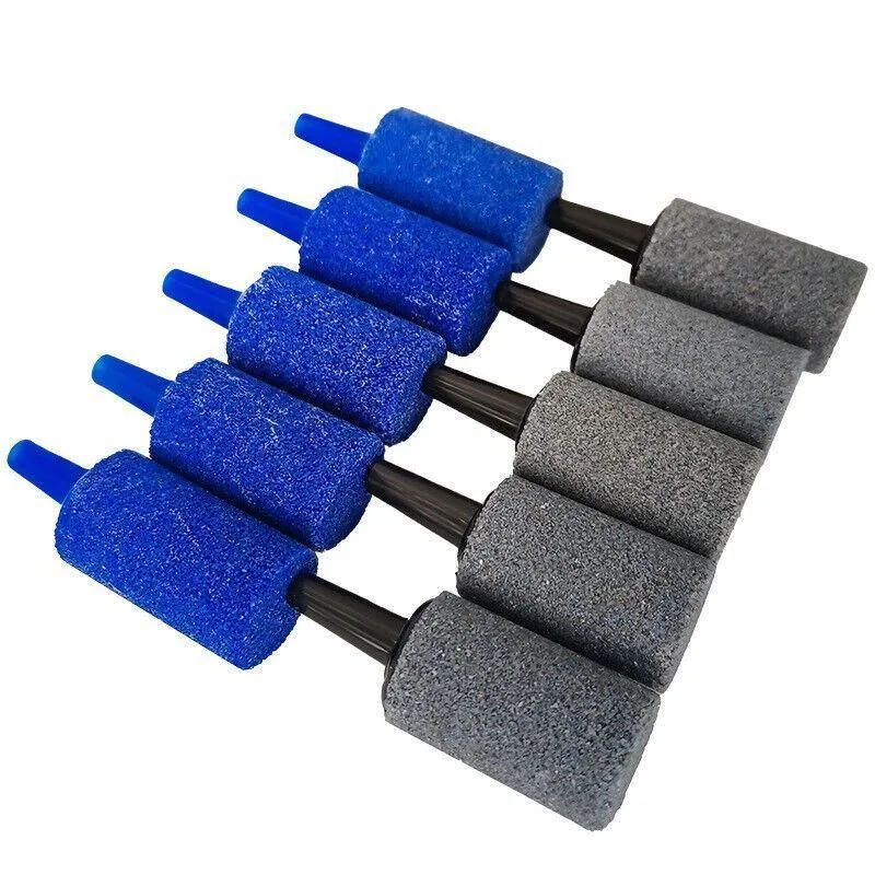 10Pcs Air Stone Aerator Diffusers for Aquarium Oxygen Bubbles – Black