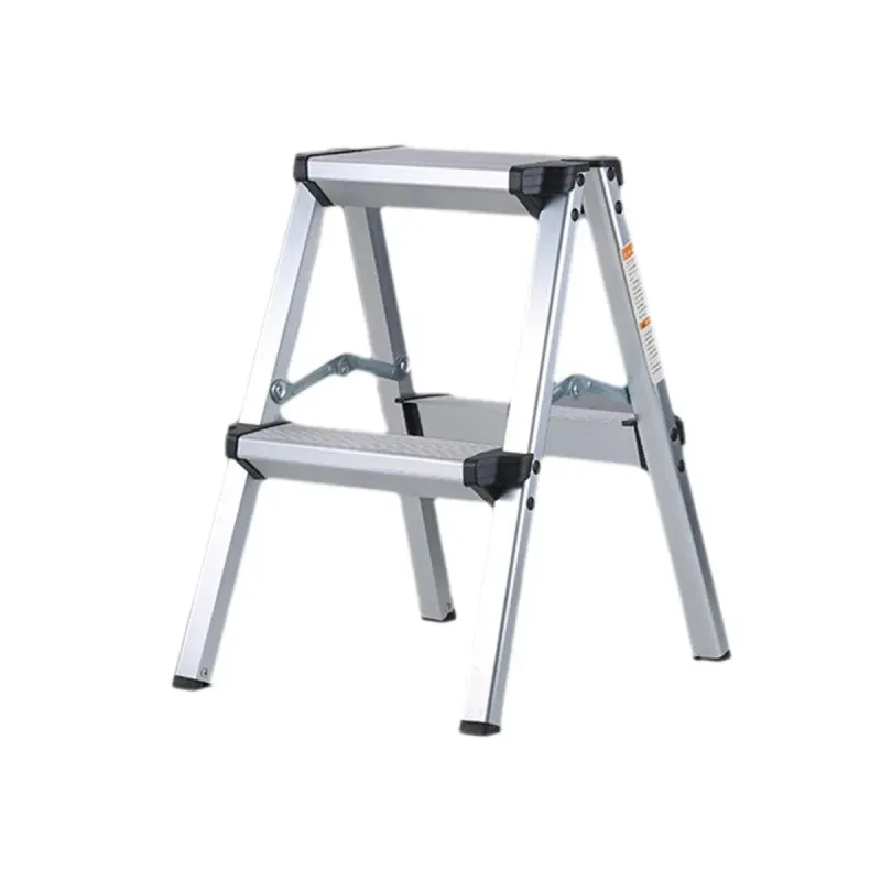 Portable Aluminium 1-3 Step Folding Ladder Anti-Slip Frame Stool for Home Use – 2 Step Folding Ladder