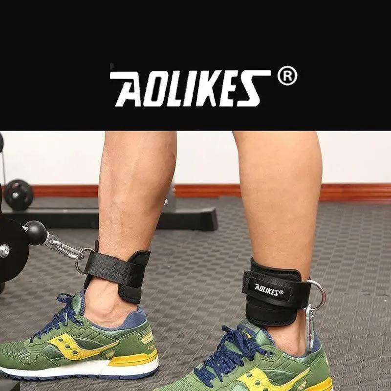 Aolikes Weight Lifting Ankle D-Ring Strap Cable Kickbacks Attachment Gym Leg – Left+Right