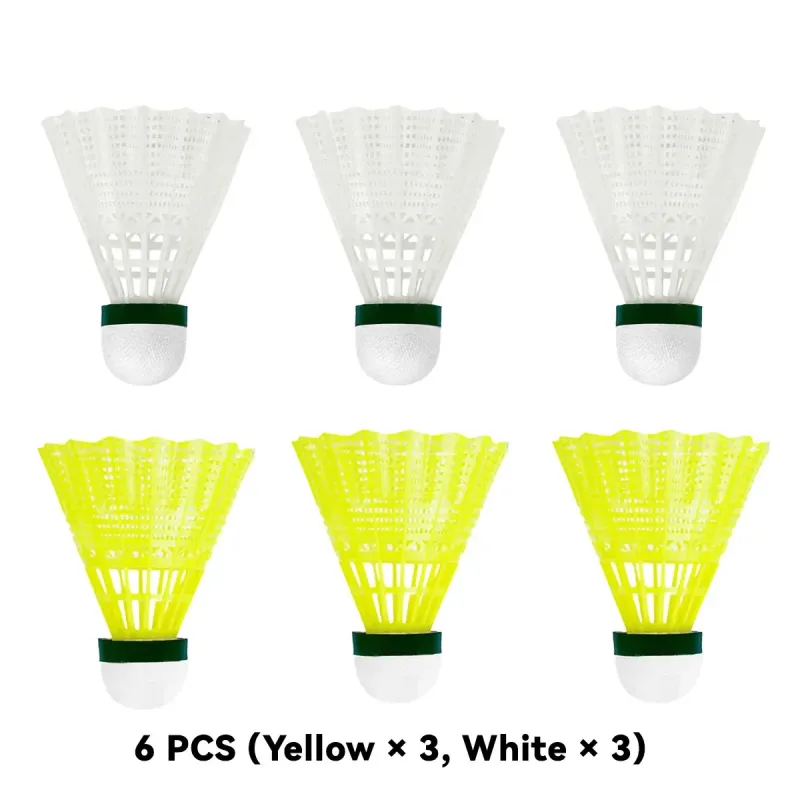 6PCS Nylon Badminton Shuttlecocks Durable High Speed for Training