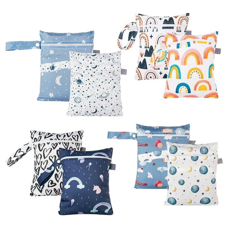 2Pcs/Set 18 X 25Cm Small Waterproof Wet Bag Stroller Hanging Organizer Bag – ES075-013