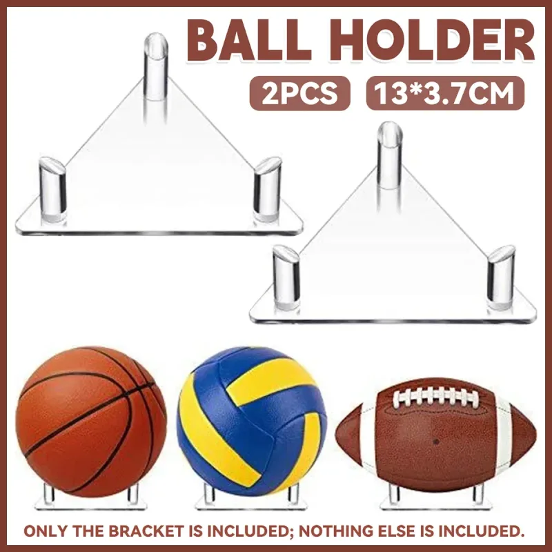 2PCS Ball Holder Organizer Storage Rack Acrylic for Basketball Soccer Volleyball