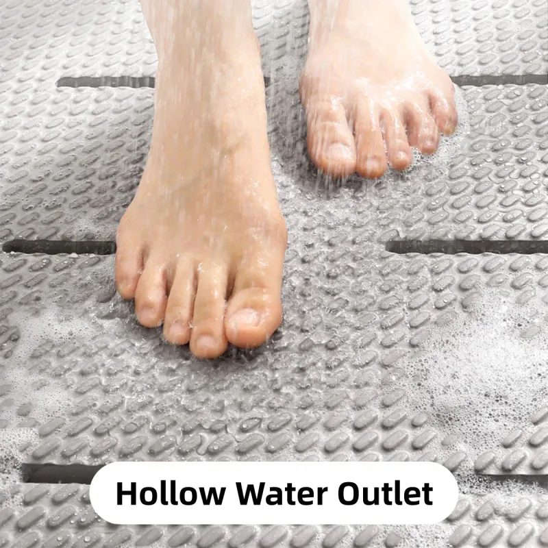 Bathroom Floor Mat Non Slip Shower Rug Soft Quick Dry Household Bath Carpet Mat – Grey