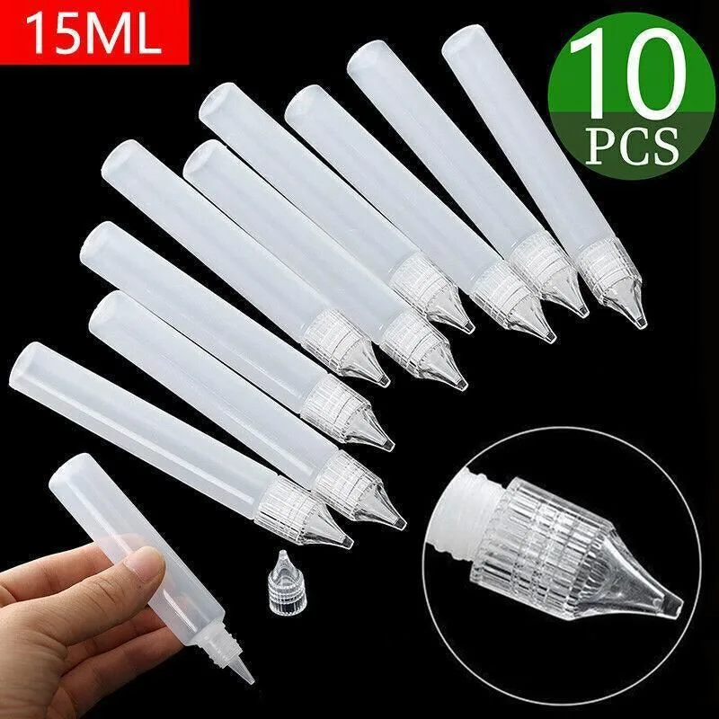 10X Squeezable Empty Plastic Needle Tip Oil Liquid Dropper Bottle Eye Drop 15Ml 10X Squeezable Empty Plastic Needle Tip Oil Liquid Dropper Bottle Eye Drop 15Ml