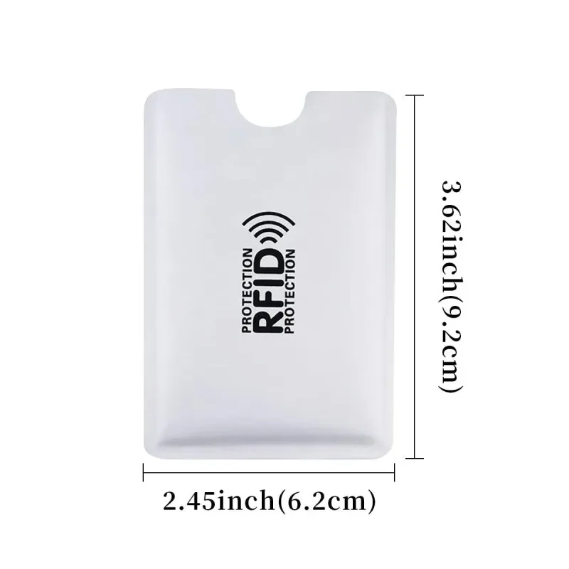100pcs RFID Blocking Card Sleeve NFC Bank ID Protector Aluminium Foil Case