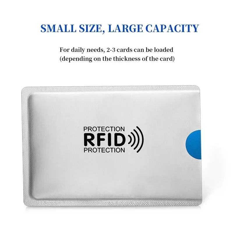100pcs RFID Blocking Card Sleeve NFC Bank ID Protector Aluminium Foil Case