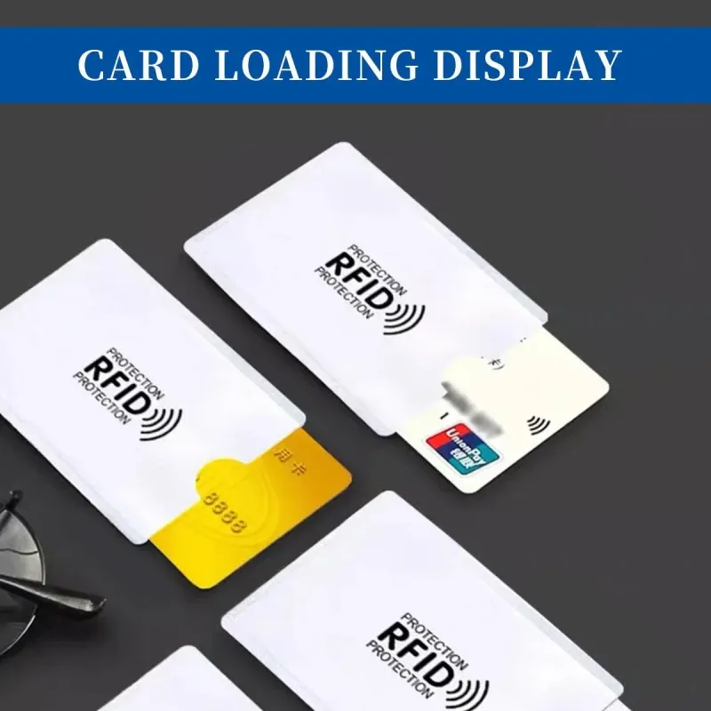 100pcs RFID Blocking Card Sleeve NFC Bank ID Protector Aluminium Foil Case