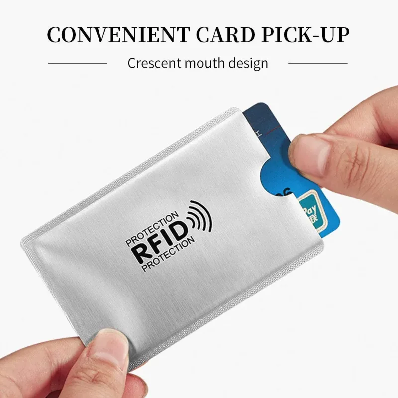 100pcs RFID Blocking Card Sleeve NFC Bank ID Protector Aluminium Foil Case