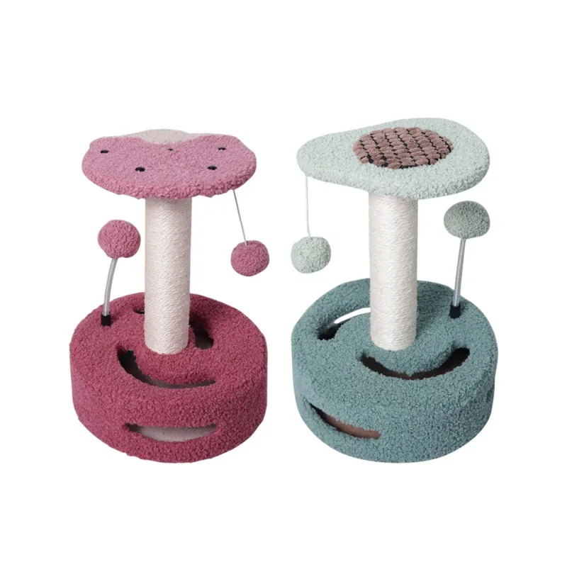 Cat Climbing Toy Small Jump Platform with Claw Scratching Board for Kittens Play – Green