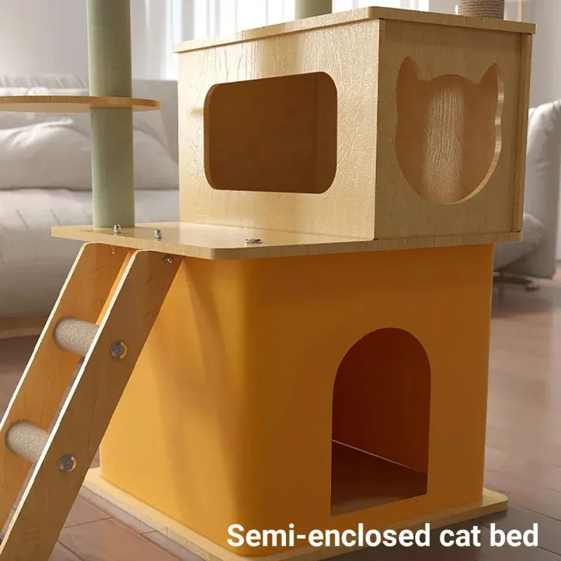 Multi Functional Cat Climbing Tree Tower Stand House Furniture Activity Center – Green