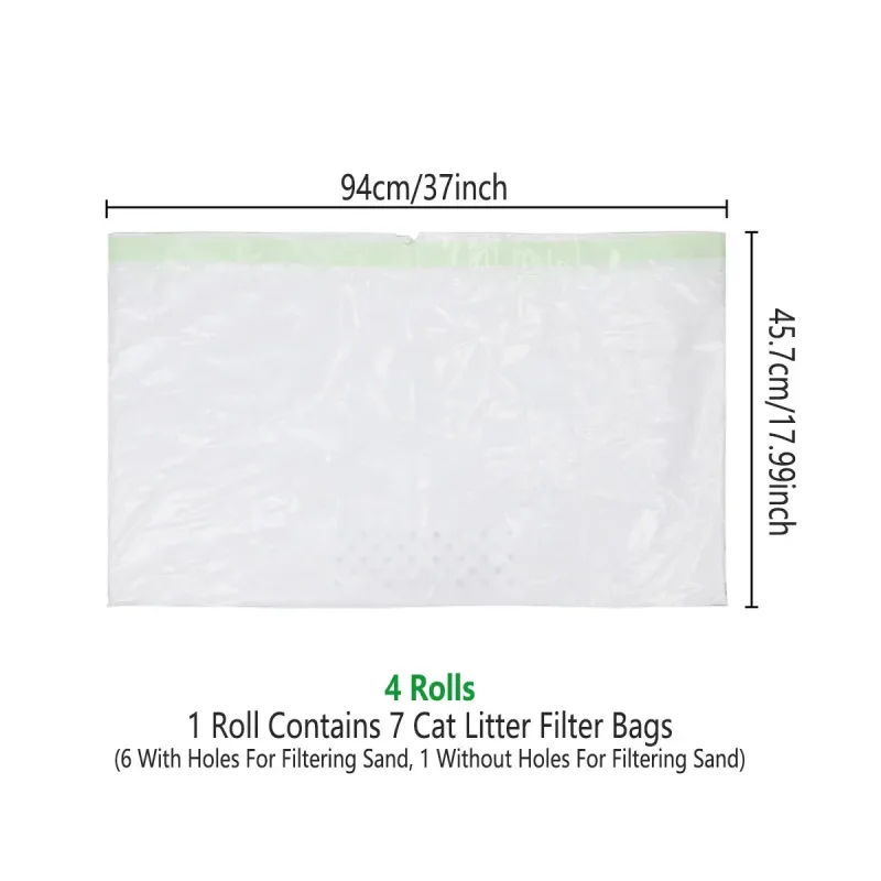 4-Roll Cat Litter Sifting Bag Set