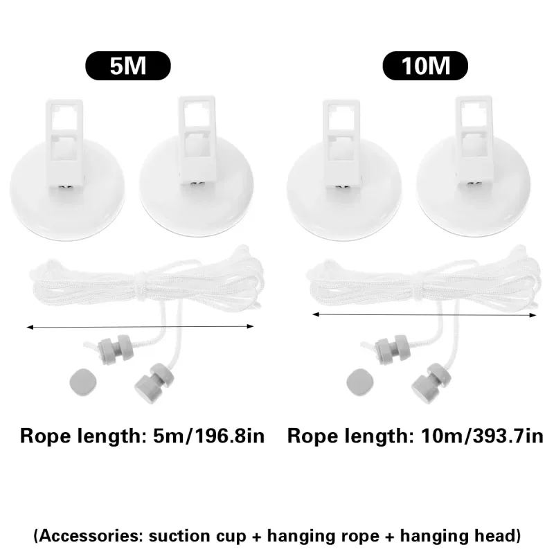 5m or 10m Wall-Mounted Suction Cup Clothesline Retractable Durable Sturdy Laundry – 5m