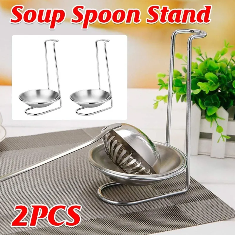 2 Pcs Portable Stainless Steel Soup Colander Rack Kitchen Utensil Storage 2 Pcs Portable Stainless Steel Soup Colander Rack Kitchen Utensil Storage