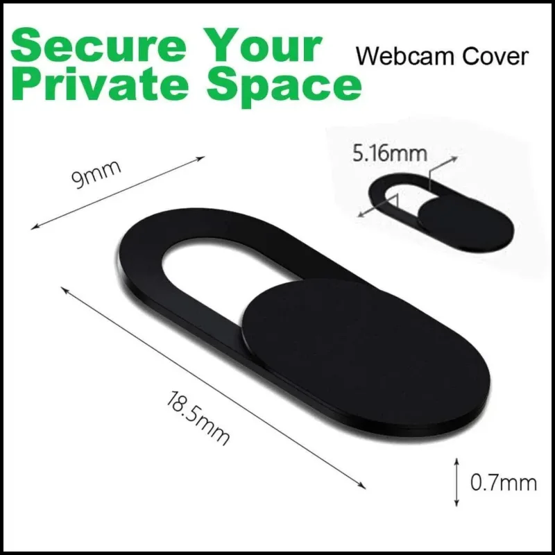 3PCS Webcam Cover Slide Ultra Thin Camera Privacy Protection for Laptop Phone – Black 3 PCS