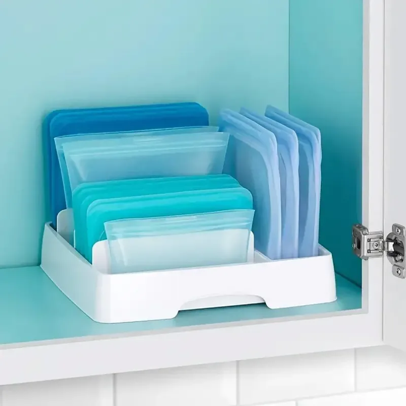 Kitchen Cabinet Storage Box Organizer with Divider Plate for Knife Fork Tabletop