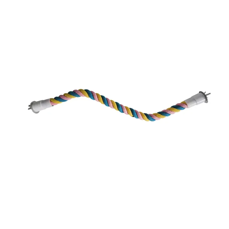 U Shaped Parrot Cotton Rope Climbing Toy Perch Stand for Bird Cage - 100cm U Shaped Parrot Cotton Rope Climbing Toy Perch Stand for Bird Cage - 100cm