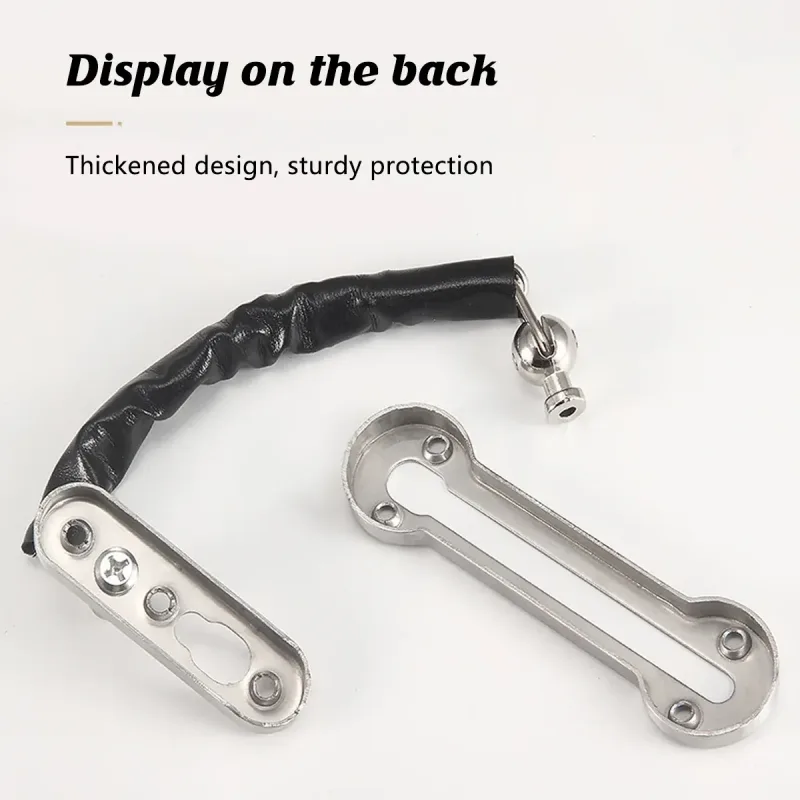 Home Security Door Chain Stainless Steel Guard Slide Screws Front Secure Catch – Silver