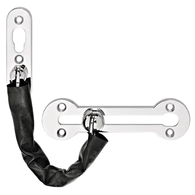 Home Security Door Chain Stainless Steel Guard Slide Screws Front Secure Catch – Silver