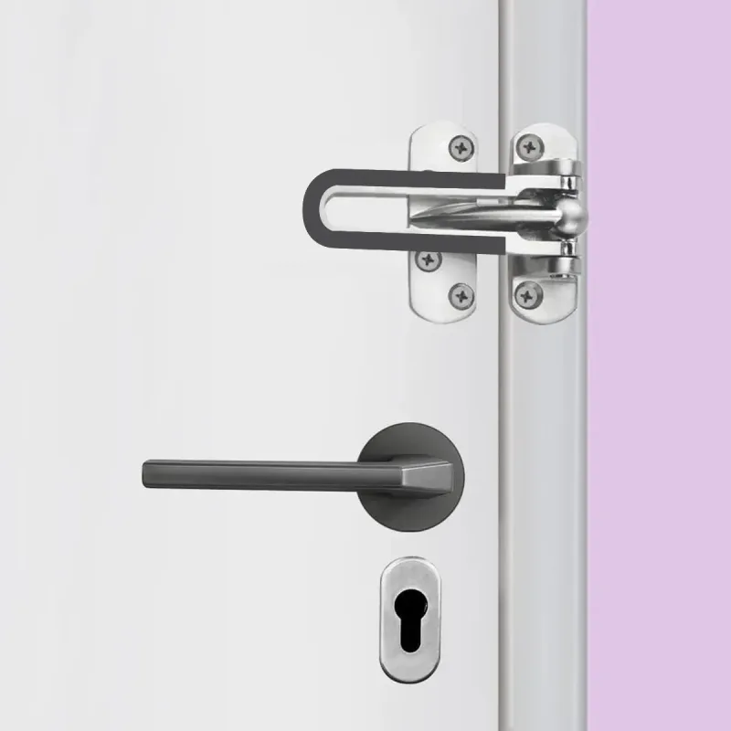 Anti Theft Lock Latch Door Bolt Security Lock For Home Bedroom Bathroom – Grey