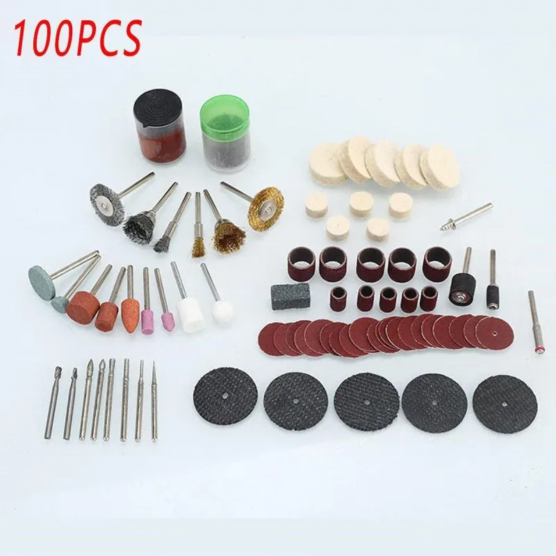 100/147pcs Electric Mill Set Accessories Grinding Cutting Drilling Tool Kit – 100Pcs(Without Grinder Pen)