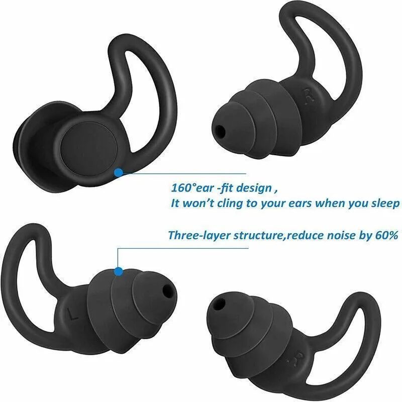 Comfortable Rhino Horn Style Silicone Ear Plugs for Sleeping – Red