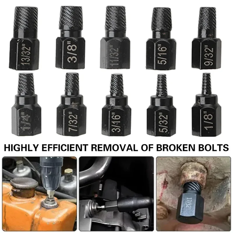 10X Broken Head Bolt Screw Cap Extractor Screw Hexagon Socket Bolt Removal Tool