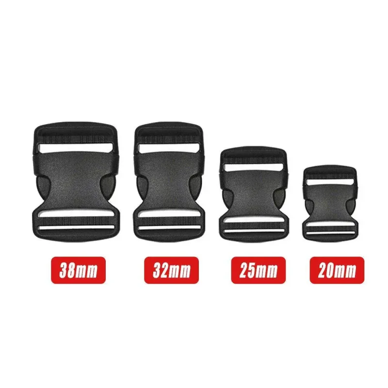 10pcs Black Plastic Buckle Clips for School Bag Backpack Strap Multifunctional – 38mm