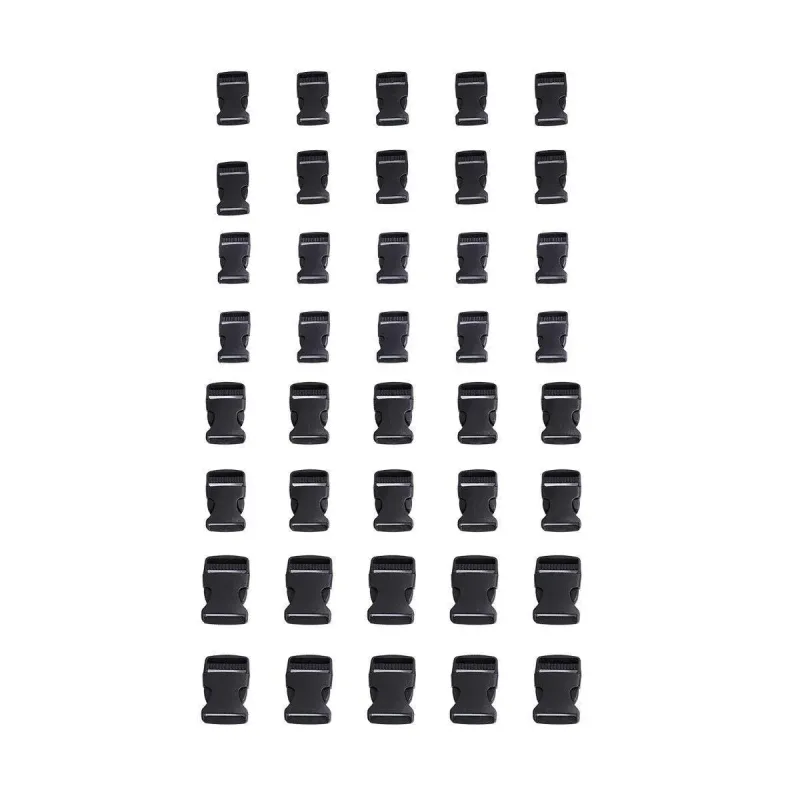 10pcs Black Plastic Buckle Clips for School Bag Backpack Strap Multifunctional – 38mm