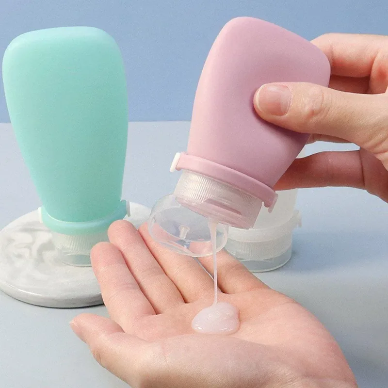 4pcs Travel Storage Bottles Set Refillable Silicone for Shampoo Lotion Cosmetics