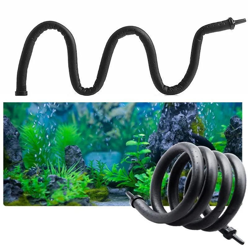 Flexible Aquarium Air Stone Oxygen Diffuser Strip for Fish Tank Aeration System – 105cm Dual-inlet