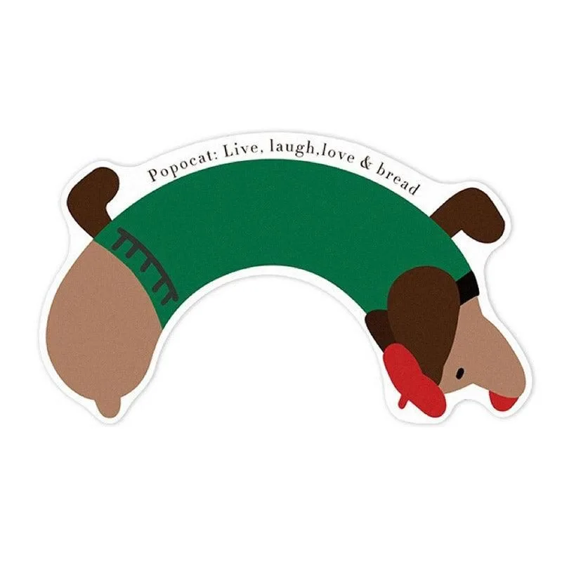 Dachshund U Shaped Floor Mats Non Slip Dirt Resistant Foot Mats for Toilet Home – Green