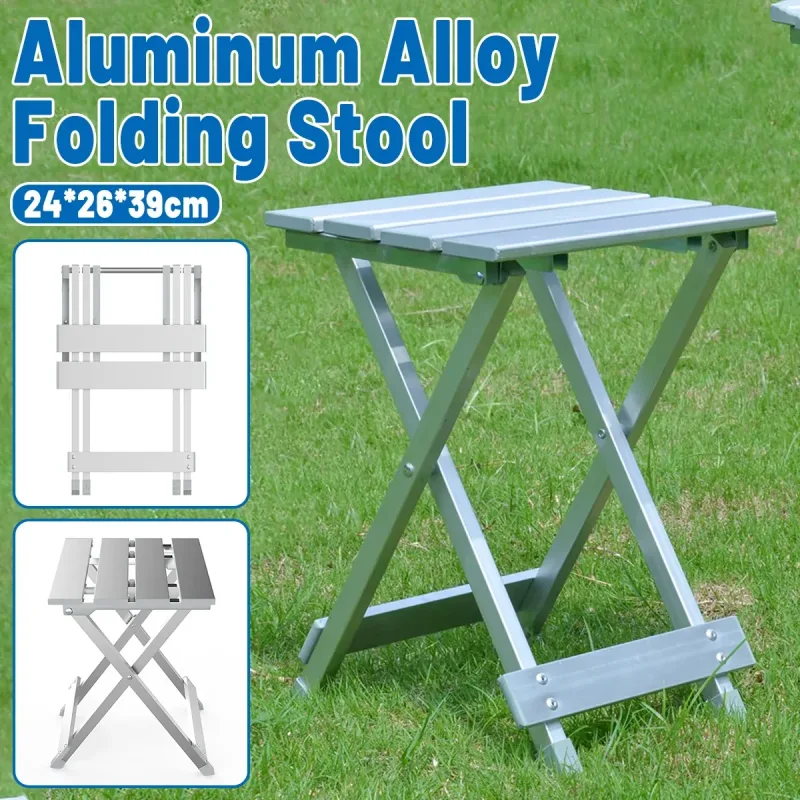 Lightweight Aluminum Alloy Folding Stool Portable for Camping Hiking Fishing Lightweight Aluminum Alloy Folding Stool Portable for Camping Hiking Fishing
