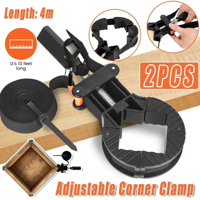 2x Corner Clamp Strap Band Clamps Quick Release Vice Woodworking Picture Frame 2x Corner Clamp Strap Band Clamps Quick Release Vice Woodworking Picture Frame