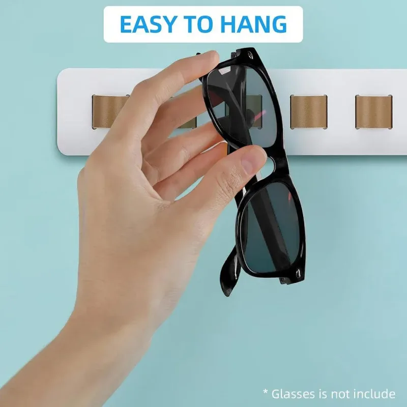 Wall Mount Glasses Storage Rack for Sunglasses Organizer Home Display Rack – Black