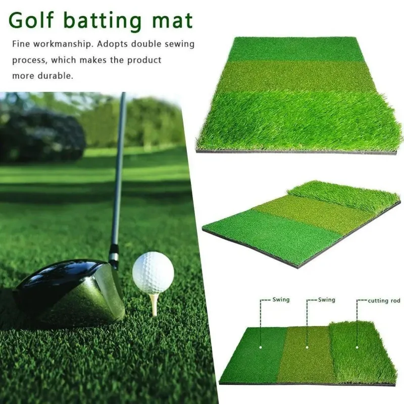 3in1 Golf Training Mat Portable Hitting Practice Driving Range Training Tool