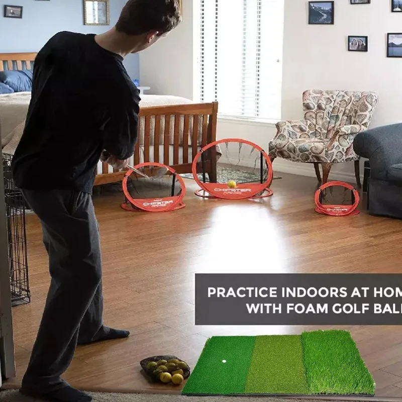 3in1 Golf Training Mat Portable Hitting Practice Driving Range Training Tool