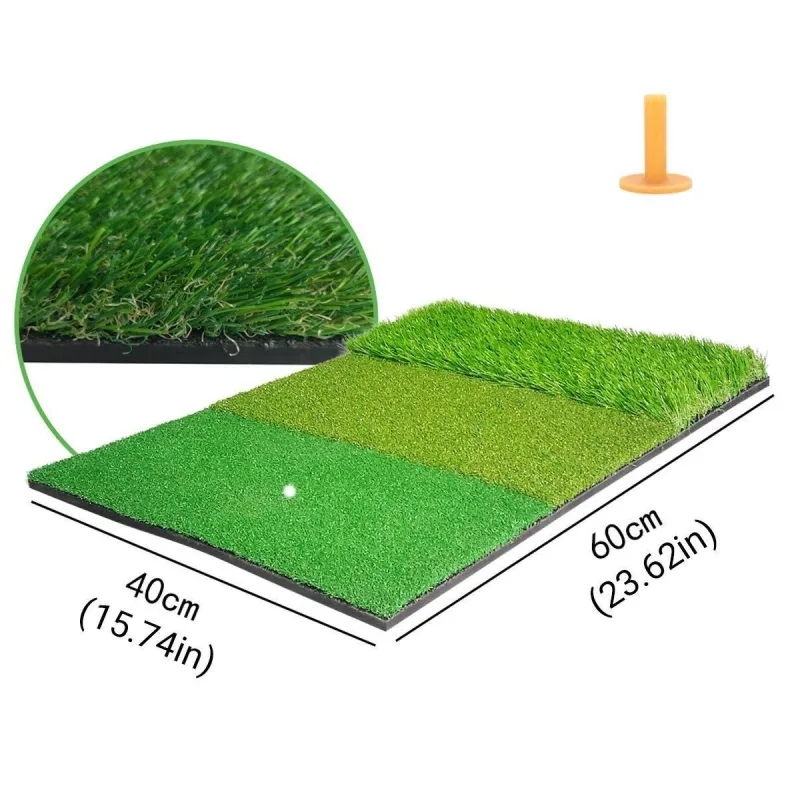 3in1 Golf Training Mat Portable Hitting Practice Driving Range Training Tool