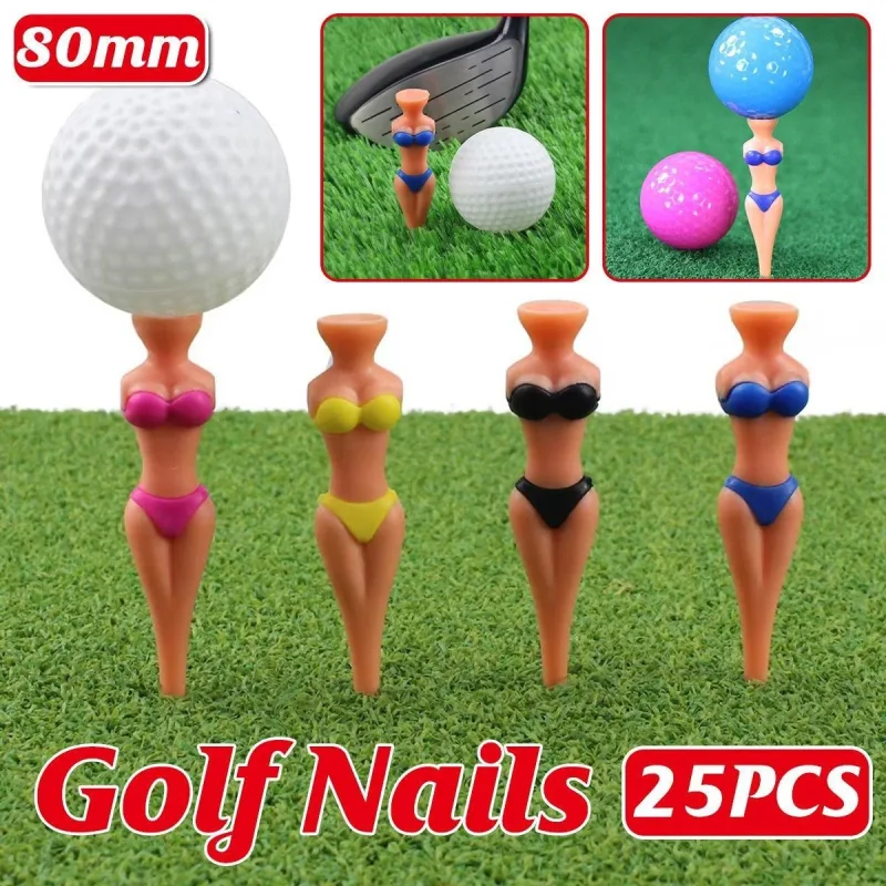 25-Piece 80 mm Novelty Figure Golf Tee Set, Assorted Colours 25-Piece 80 mm Novelty Figure Golf Tee Set, Assorted Colours