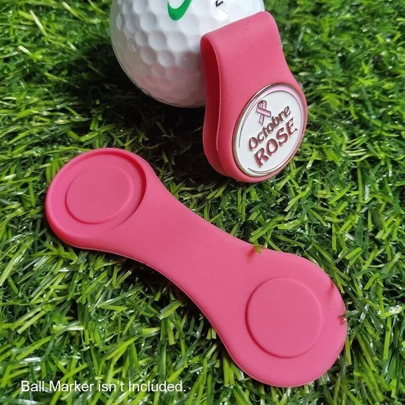 1Pc Silicone Golf Hat Clip Ball Marker Holder with Secure Attachment Design – Pink
