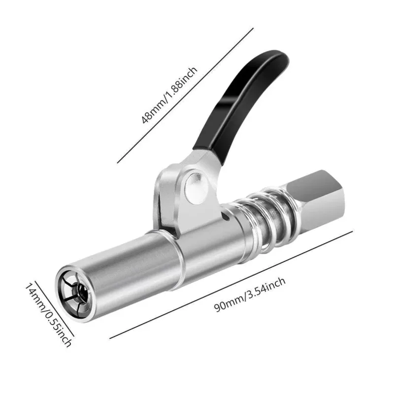 14mm Quick Release Grease Coupler Heavy Duty Lock-On Tip NPT 1/8 10000PSI