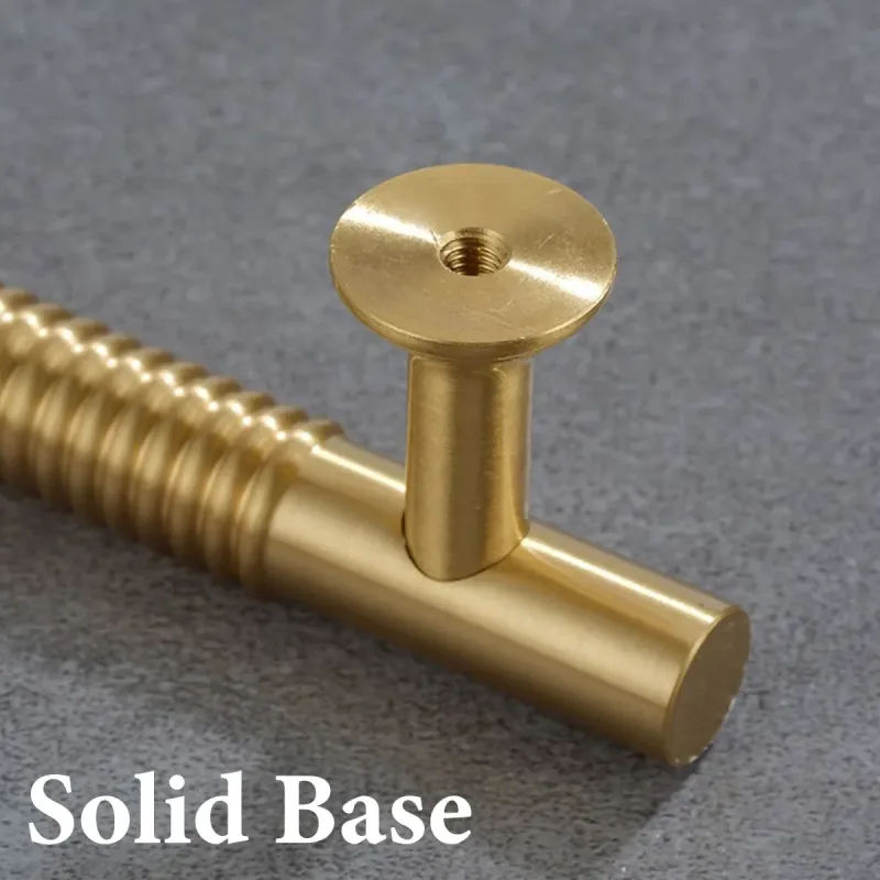 6 Sizes Gold Cabinet Door Handle Light Luxury Bronze Pull for Wardrobe Drawer – 128mm-Hole Distance