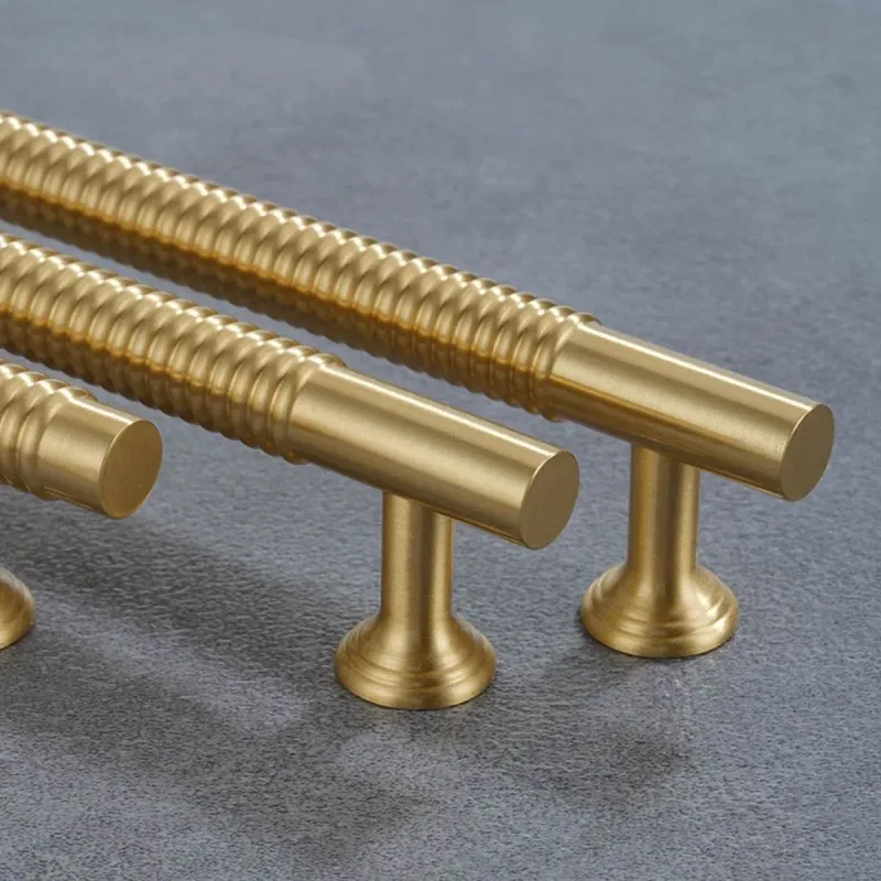6 Sizes Gold Cabinet Door Handle Light Luxury Bronze Pull for Wardrobe Drawer – 160mm-Hole Distance