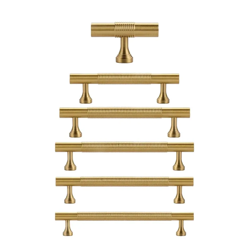 6 Sizes Gold Cabinet Door Handle Light Luxury Bronze Pull for Wardrobe Drawer – 192mm-Hole Distance