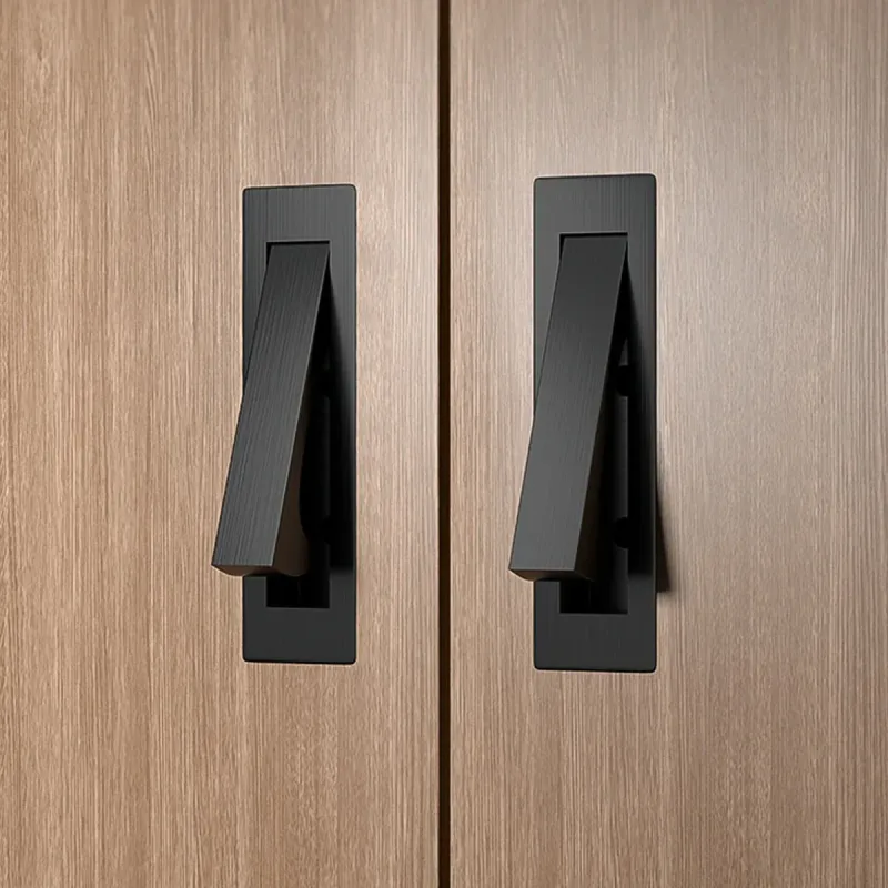 Tatami Silver Drawer Handle Embedded Rotating Concealed Cabinet Pull Invisible – Grey